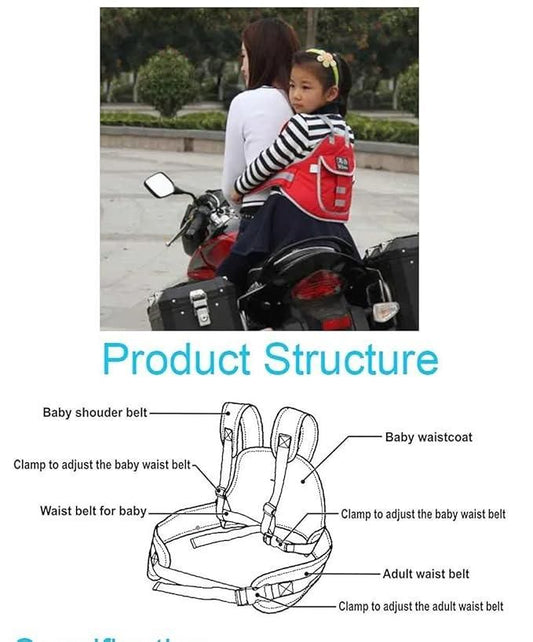 Baby Safety Belt for 2-Wheeler – Ride Tension-Free, Keep Your Child Safe!